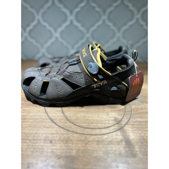 Teva‎ Men\'s Sandals Size 10 Brown With Gold Trim Black Soles NWT Water Sandal main image 6